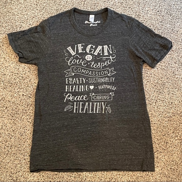Meaningful Paws Tops - Meaningful Paws Vegan is t-shirt in Ladies size Large